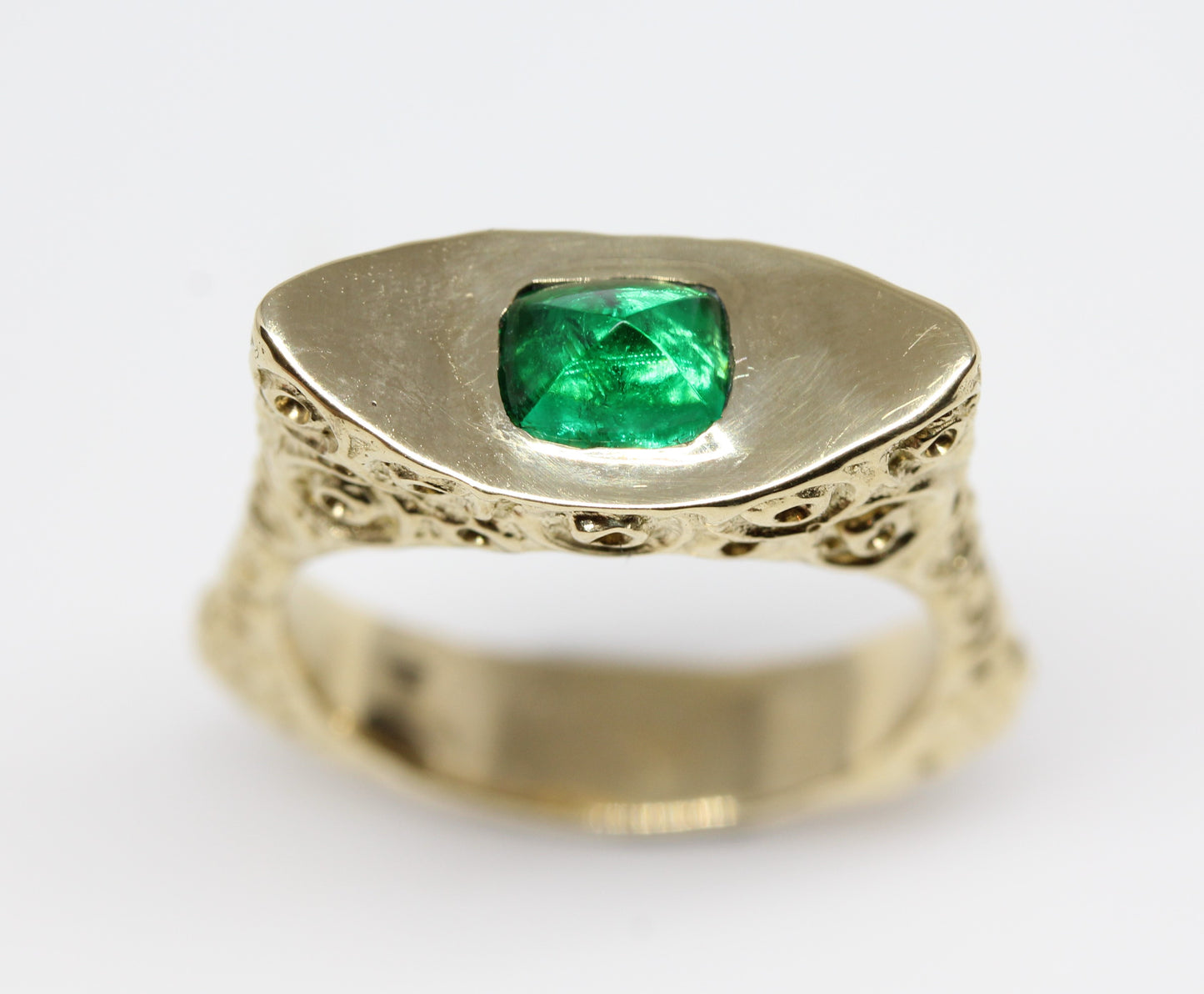 Emerald Ring 14k Gold - Gemstone Jewelry #229