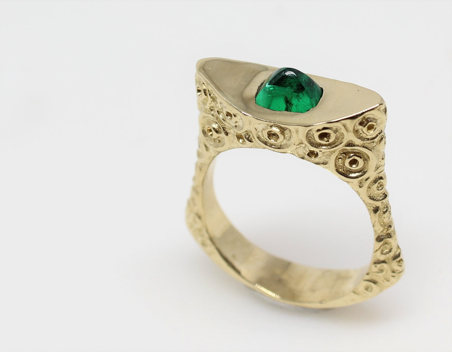 Emerald Ring 14k Gold - Gemstone Jewelry #229