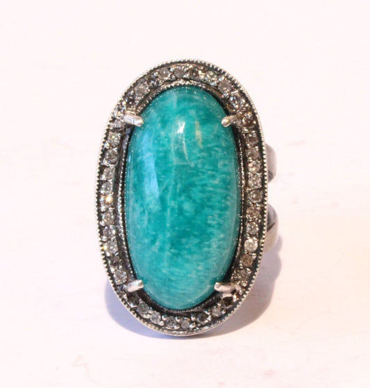 Natural Amazonite Ring #1405