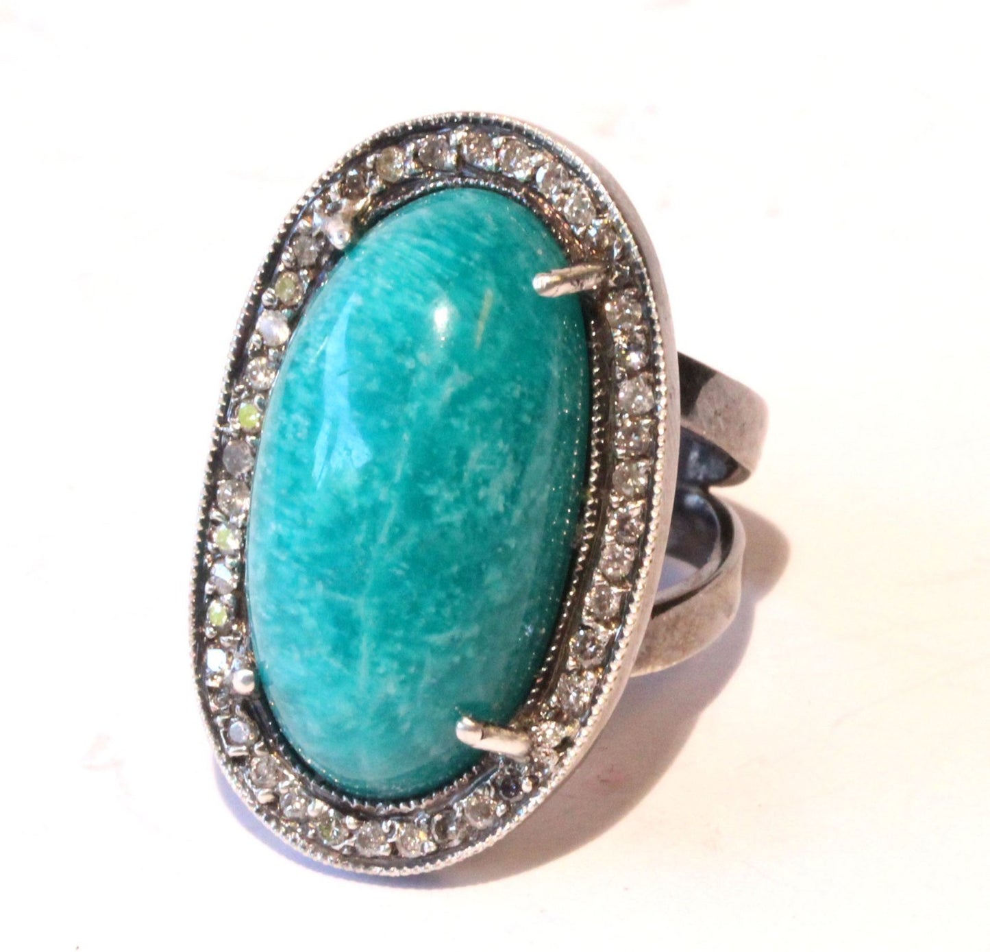 Natural Amazonite Ring #1405