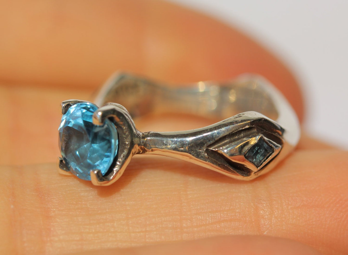 Blue Topaz Ring - Sterling Silver #1358