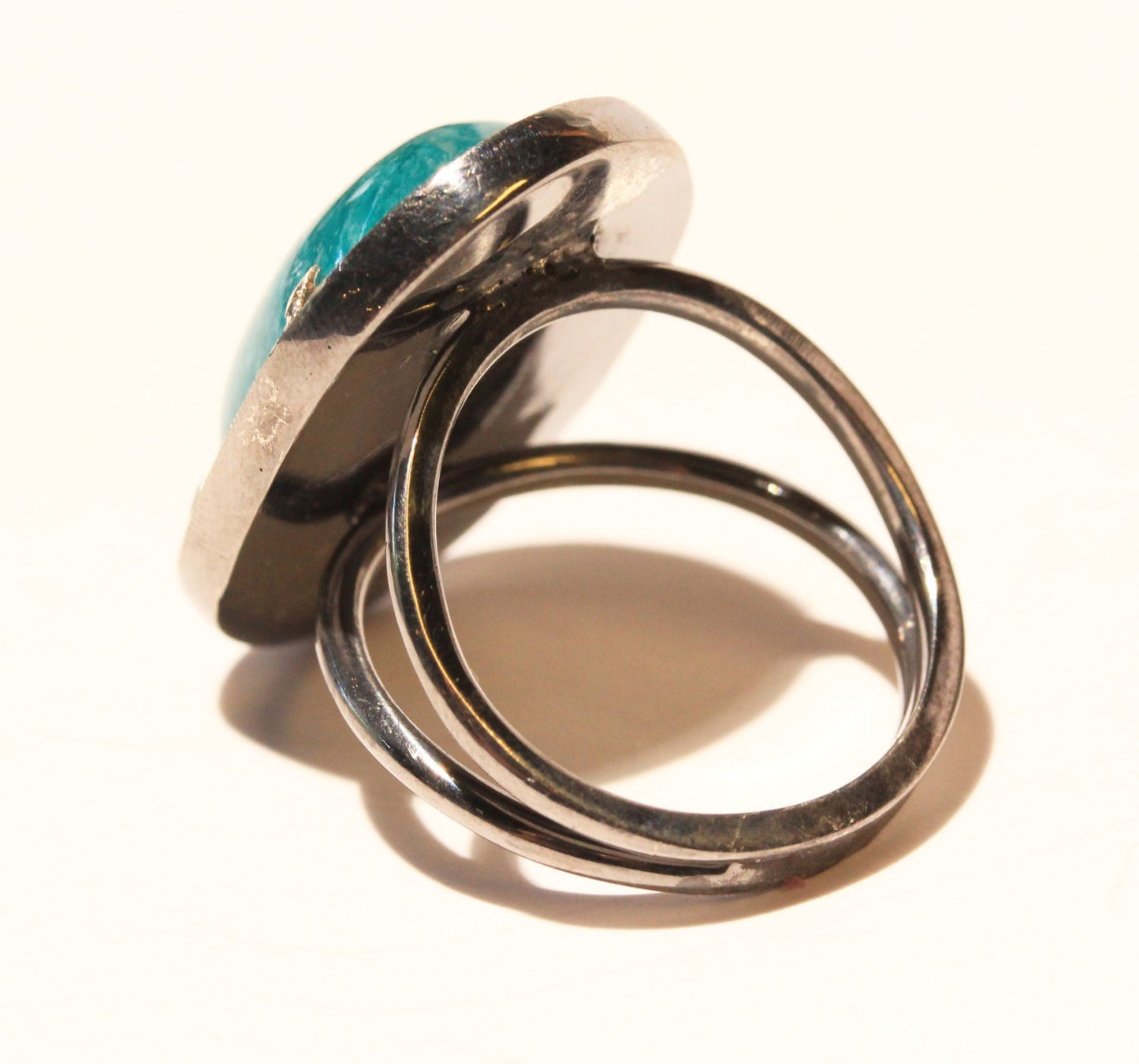 Green Amazonite Ring Diamond Accents #1393