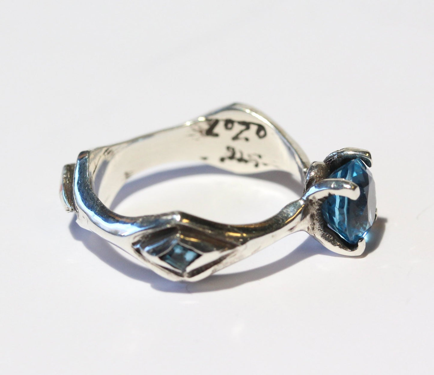 Blue Topaz Ring - Sterling Silver #1358