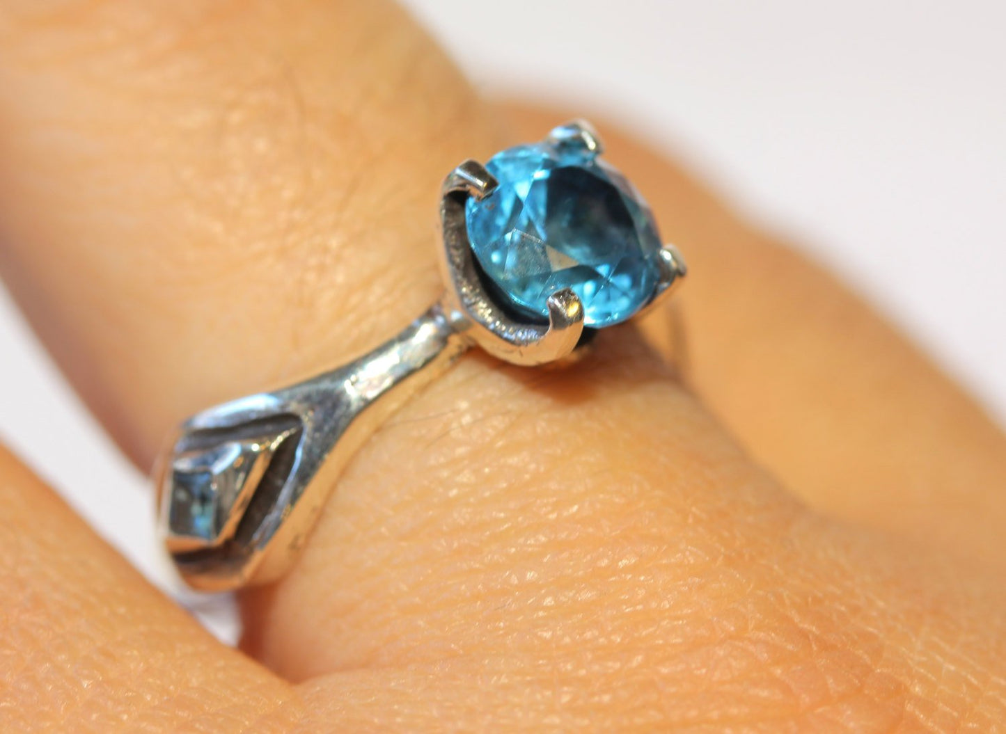 Blue Topaz Ring - Sterling Silver #1358