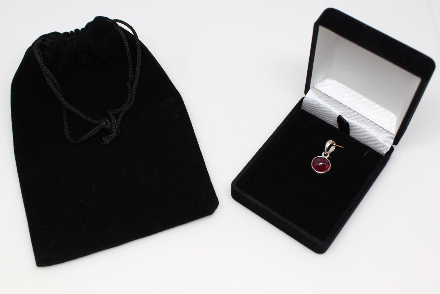 Red Ruby 10mm Pendant- Sterling Silver - Joy#202