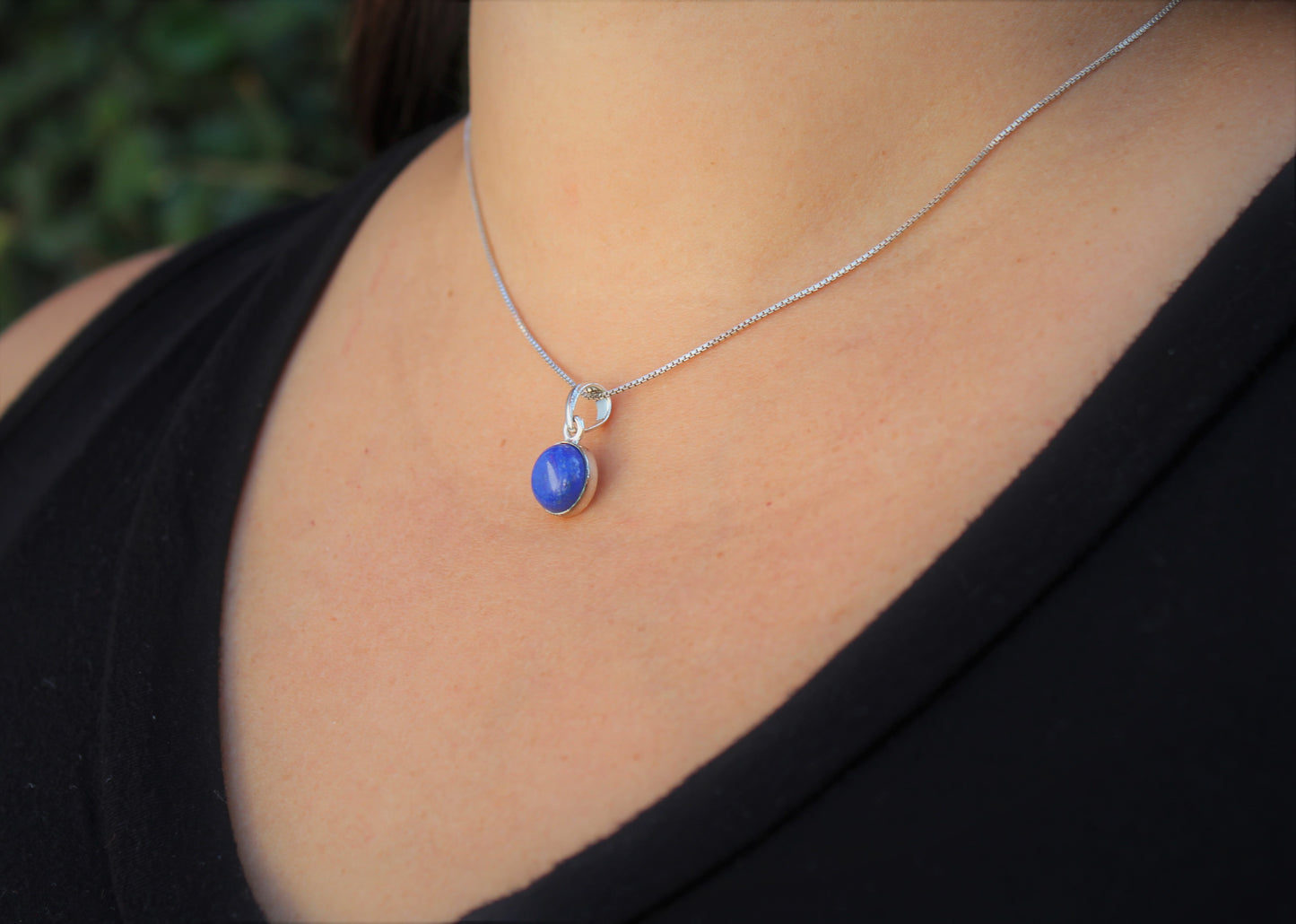 Blue Lapis Pendant- Sterling Silver - Joy#204