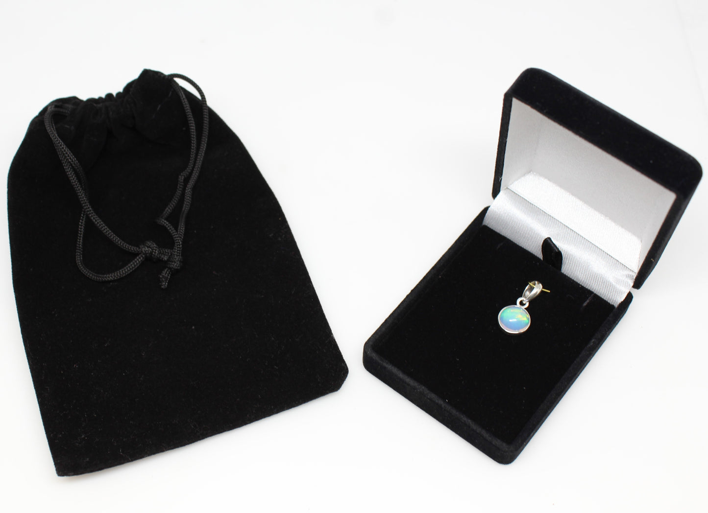 Colorful Opal Pendant- Sterling Silver - Joy#207