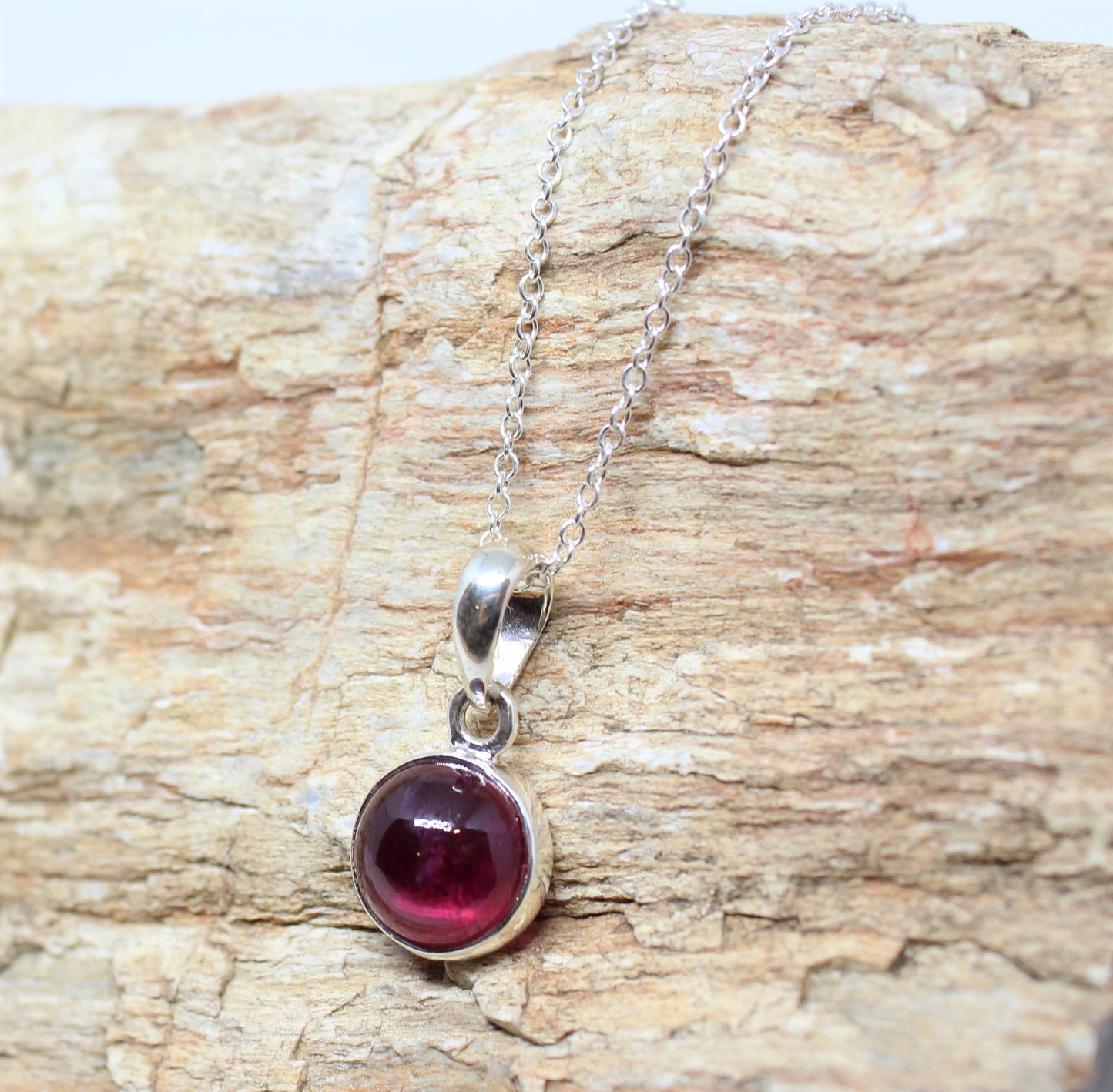 Ruby Silver Pendant