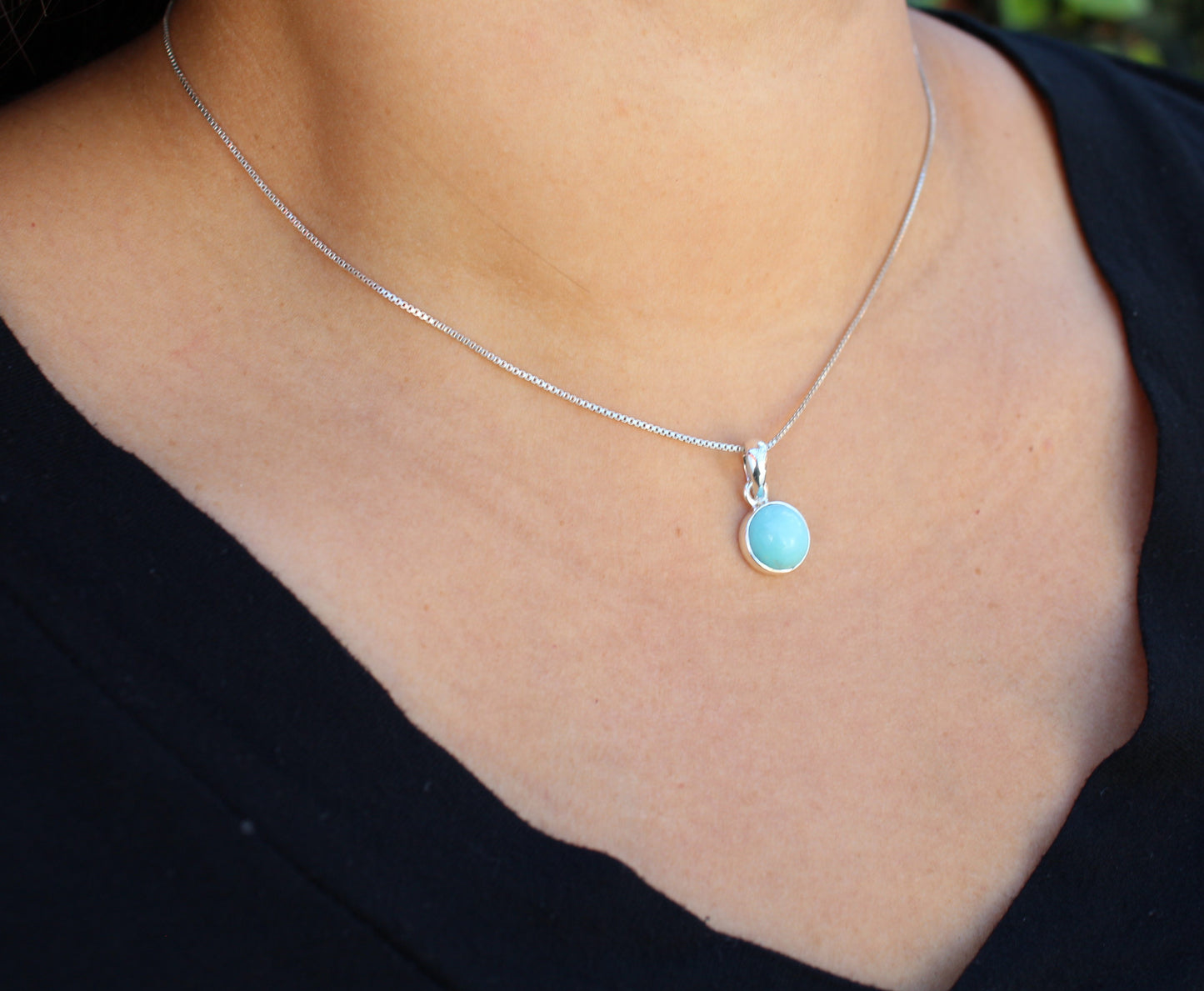 Turquoise Pendant- Sterling Silver - Joy#205