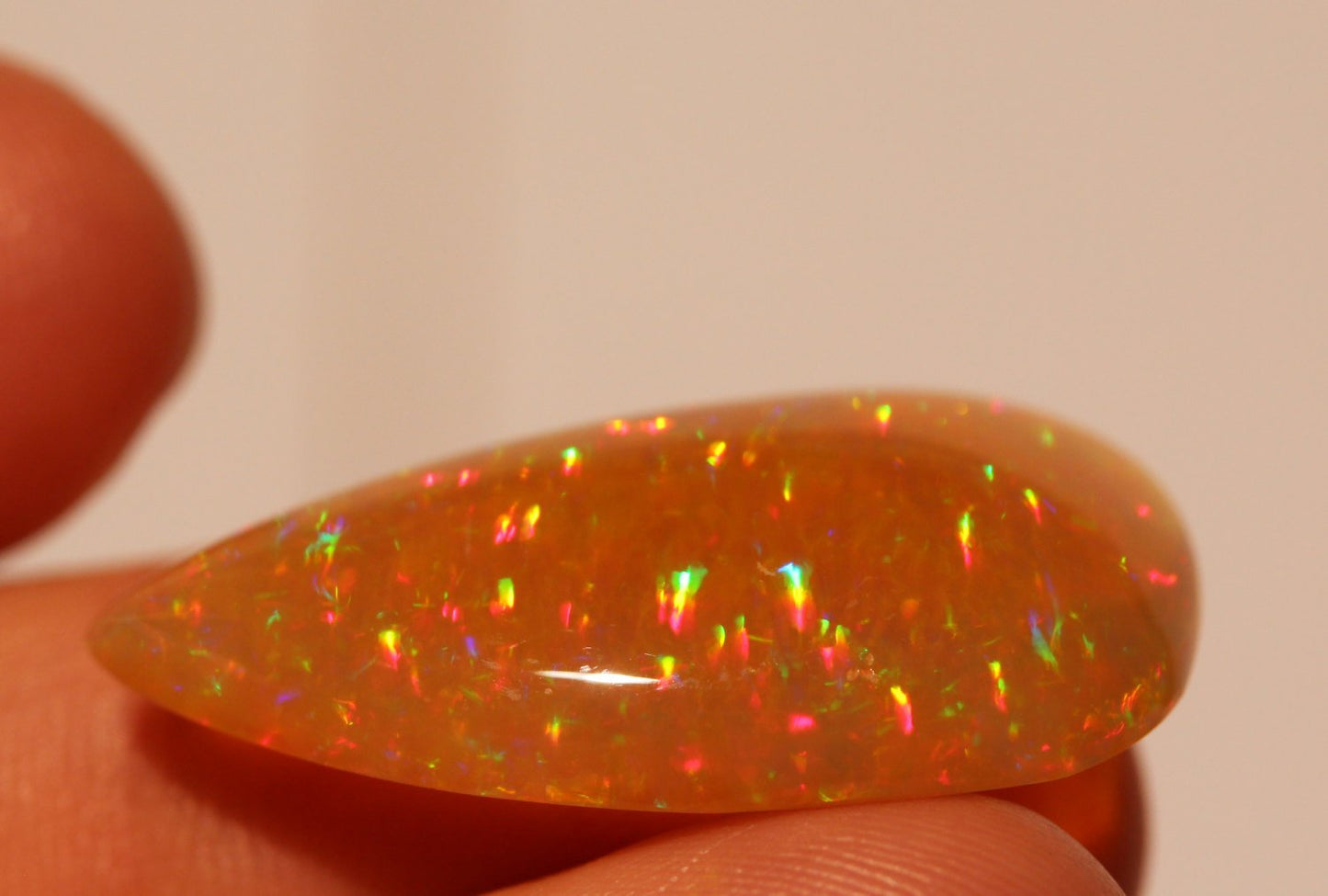 Ethiopian Orange Opal -  Loose Cabochon Gemstone - 10.5 Carat #1412
