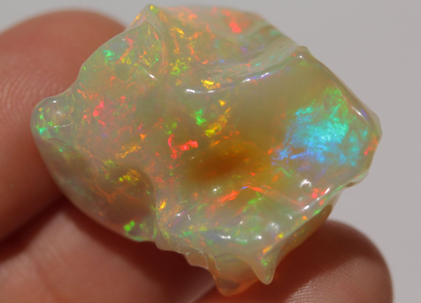 Ethiopian Opal - Natural Loose  Carved Gemstone - 41.0 Carat #1436