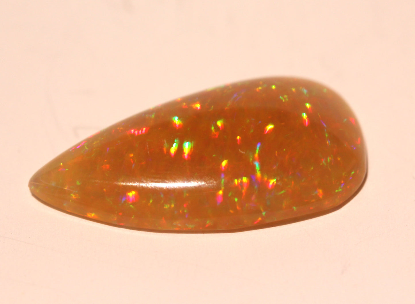 Ethiopian Orange Opal -  Loose Cabochon Gemstone - 10.5 Carat #1412