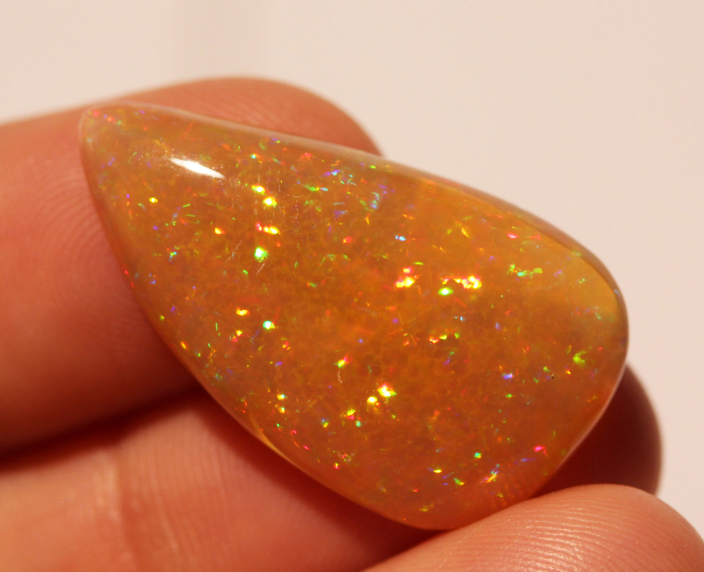 Ethiopian Orange Opal -  Loose Cabochon Gemstone - 10.5 Carat #1412