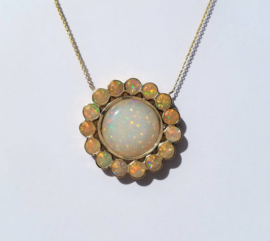 Opal Pendant Necklace