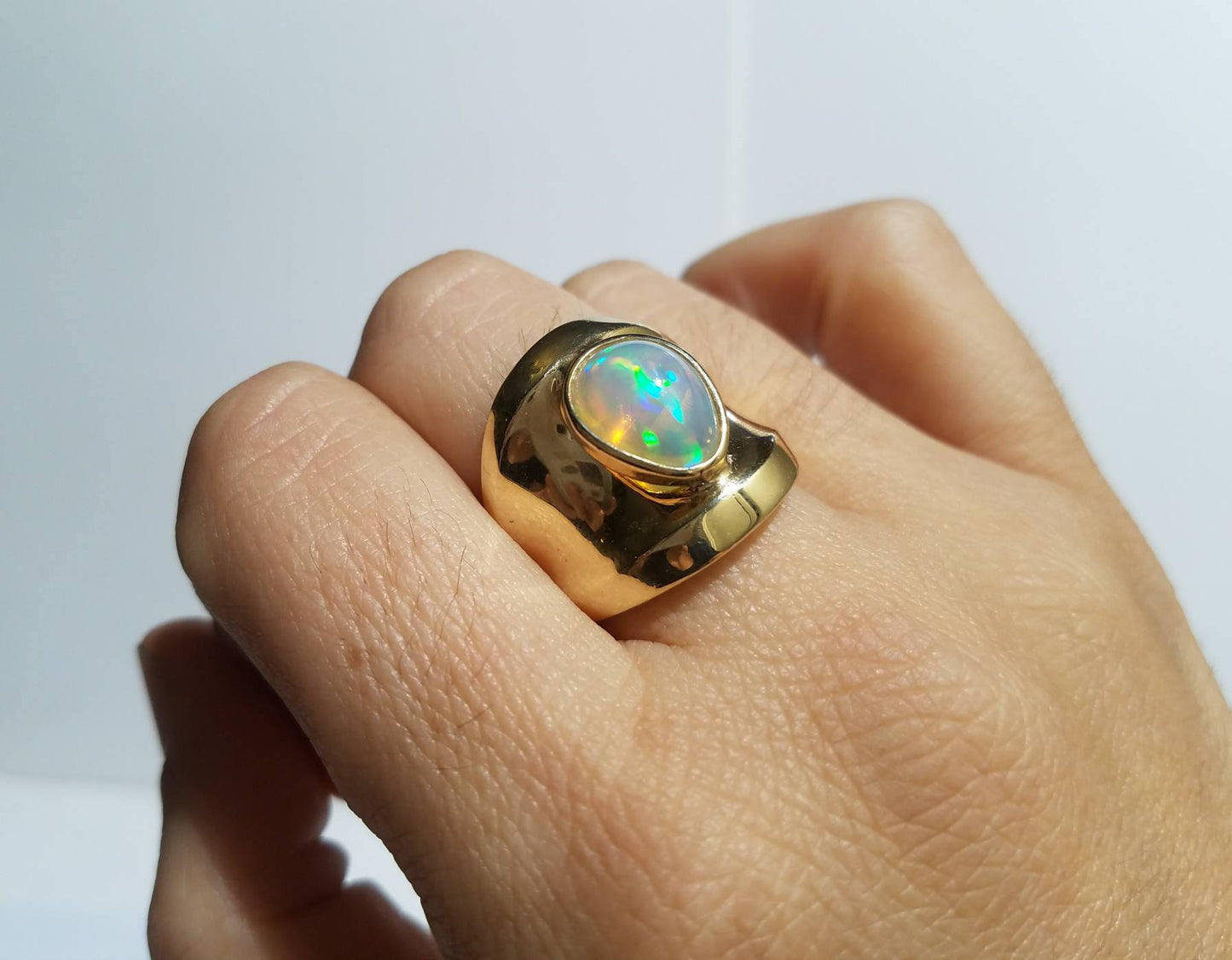 Opal Ring 14k Gold - Size 7 #1494