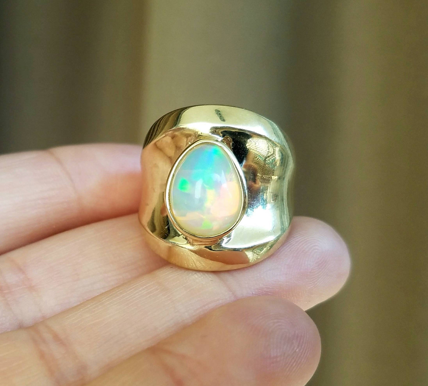 Opal Ring 14k Gold - Size 7 #1494