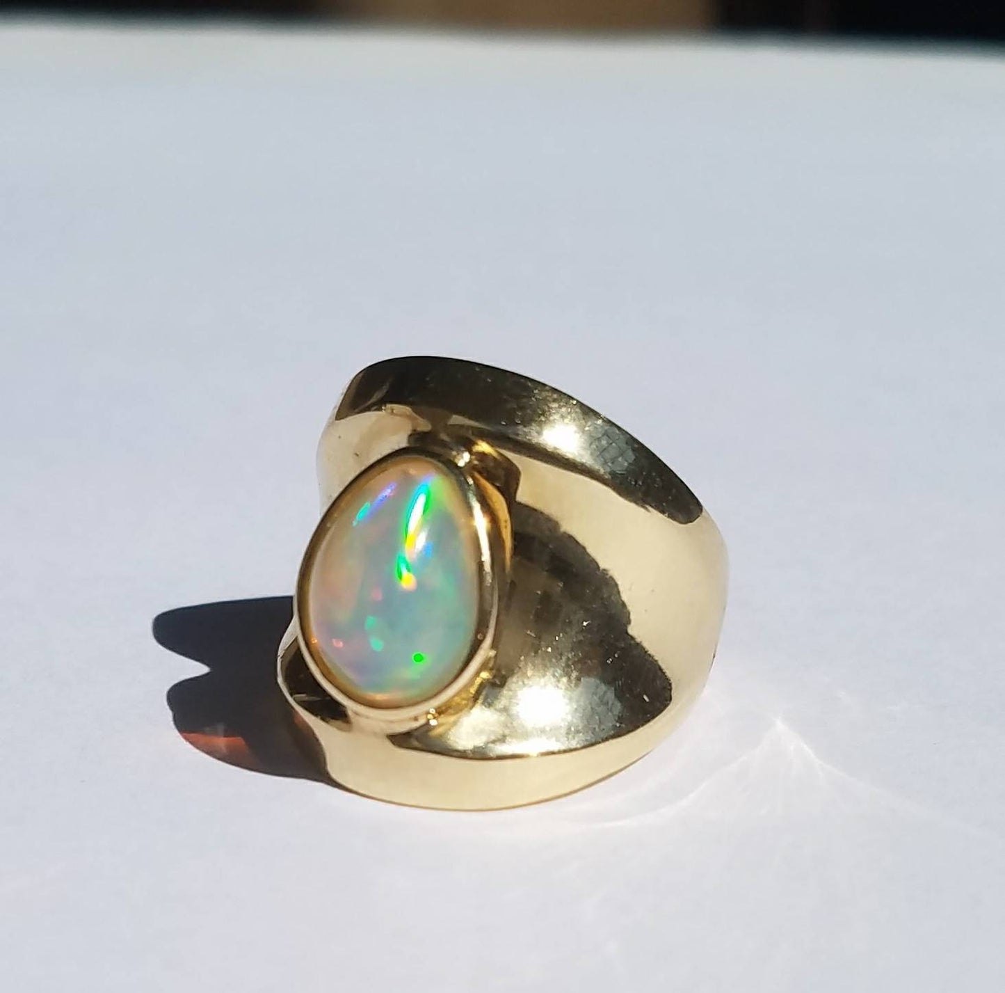 Opal Ring 14k Gold - Size 7 #1494
