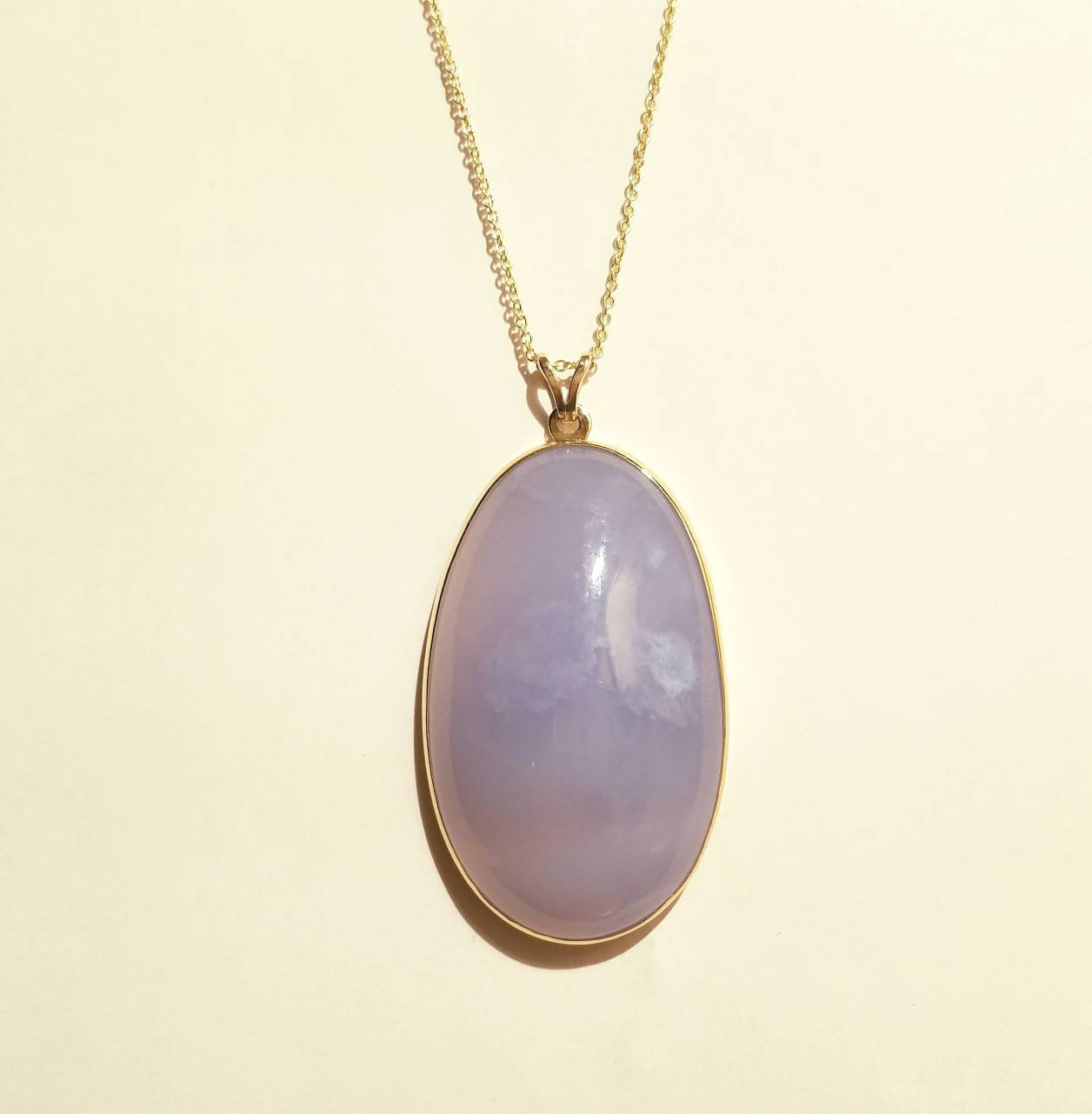 Chalcedony Pendant - 14k Gold #1495