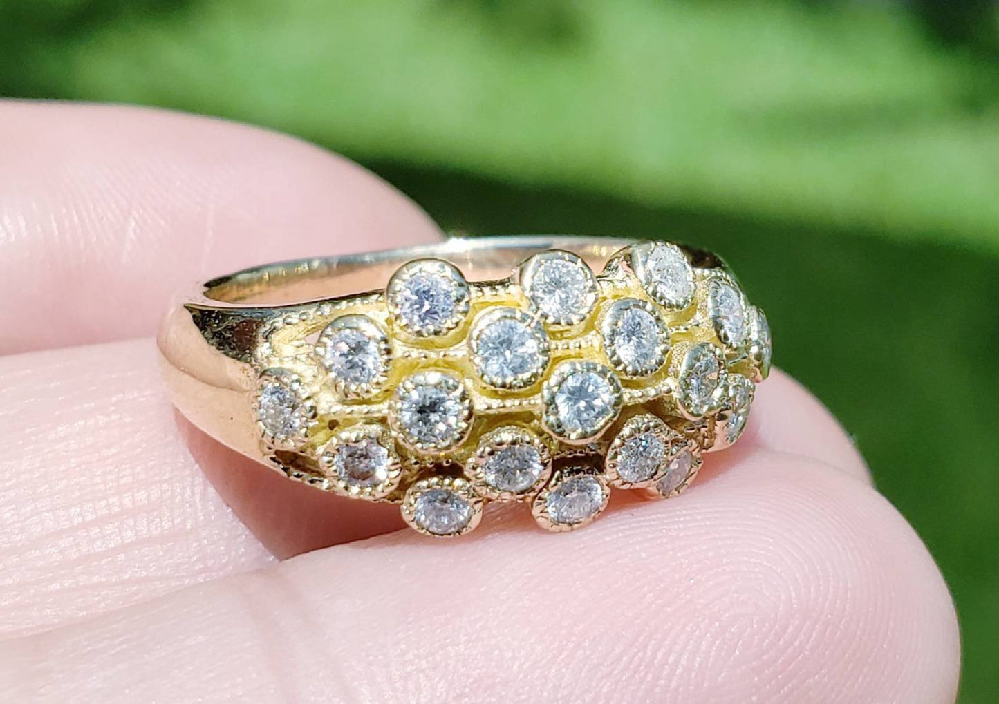 Genuine Diamond Ring - 14k Gold - Fine Jewelry