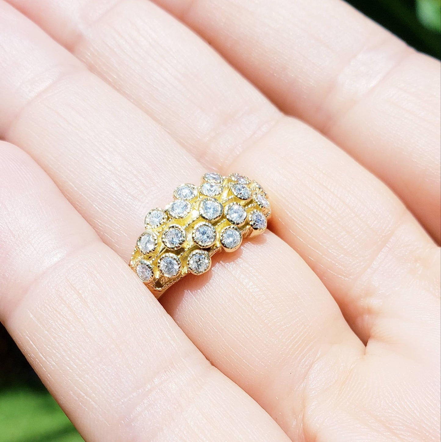 Genuine Diamond Ring - 14k Gold - Fine Jewelry