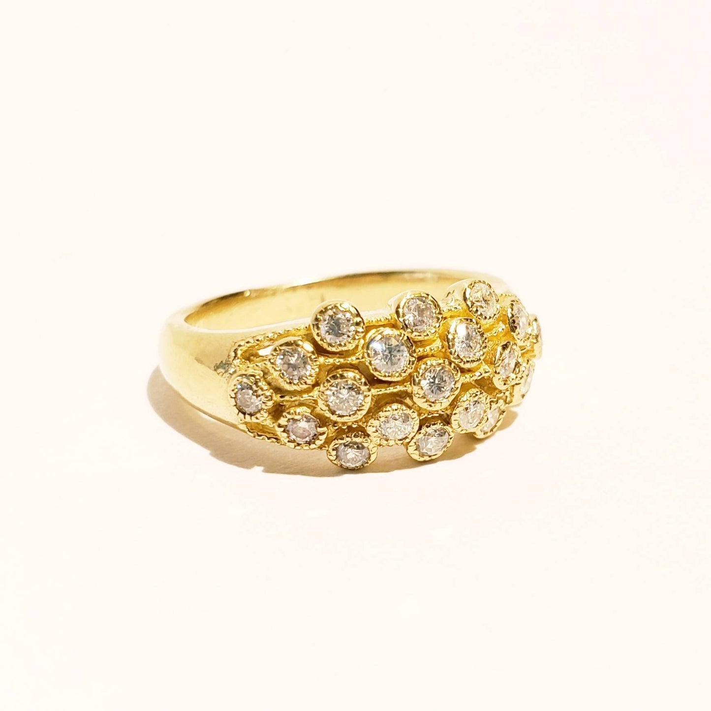 Genuine Diamond Ring - 14k Gold - Fine Jewelry