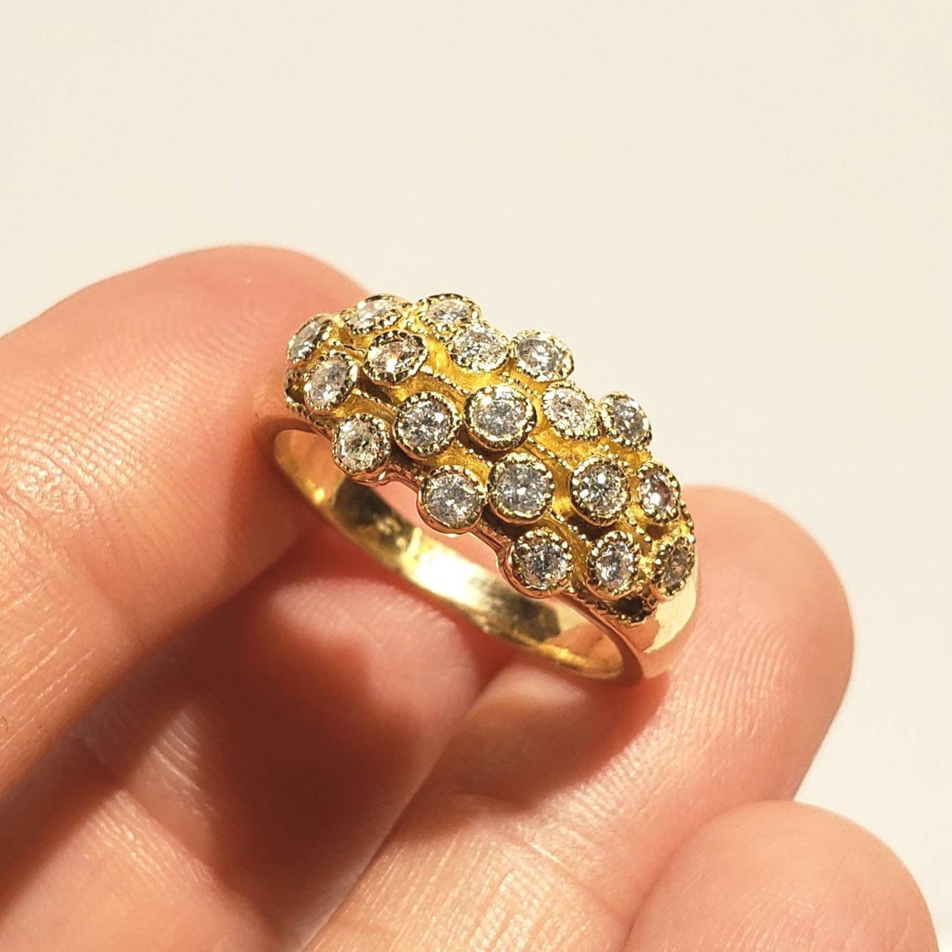 Genuine Diamond Ring - 14k Gold - Fine Jewelry