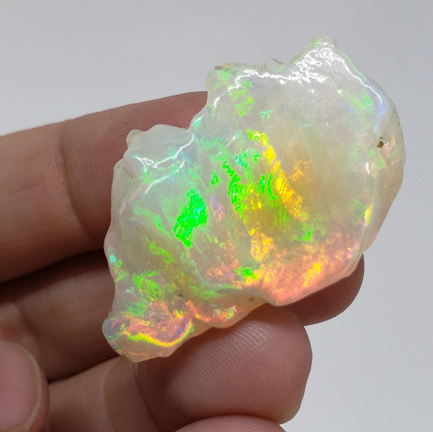 Crystal Opal Carving - Bright Fire Colors #1620