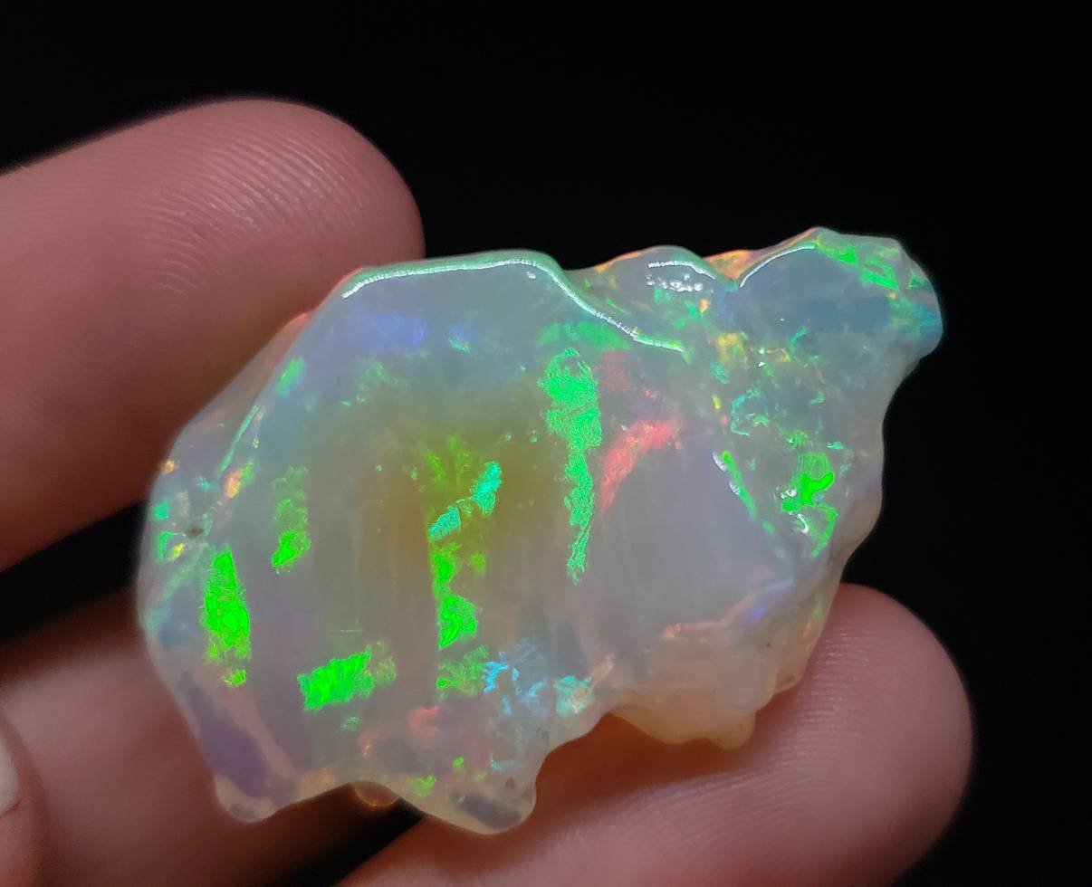 Crystal Opal Carving - Bright Fire Colors #1620