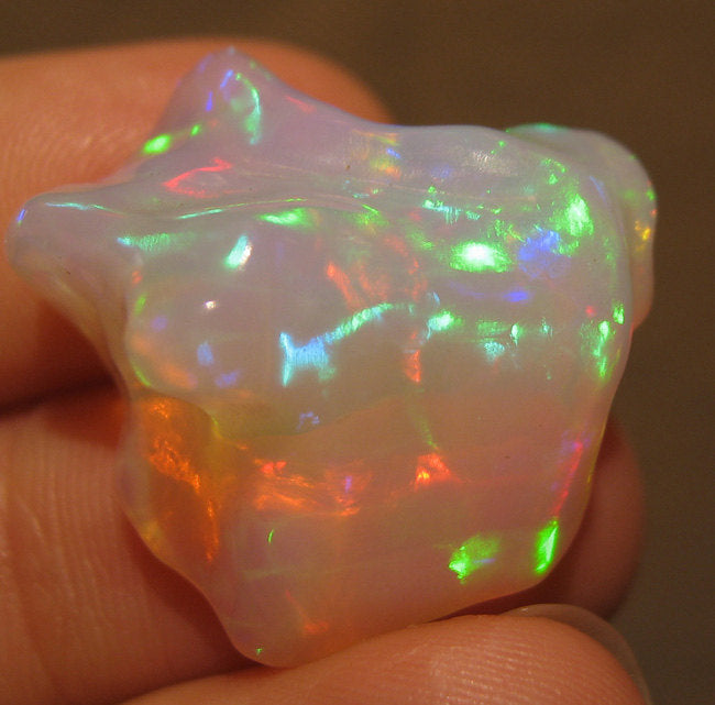Unique Opal Carving- Bright and Colorful 18.5 Carats #290