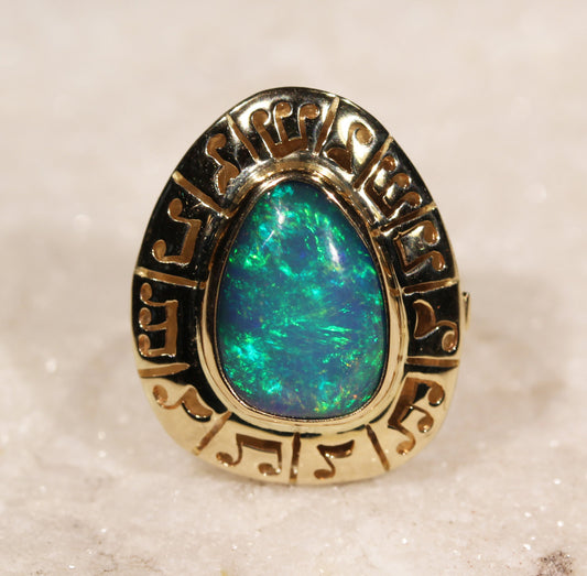 Opal Gold Ring