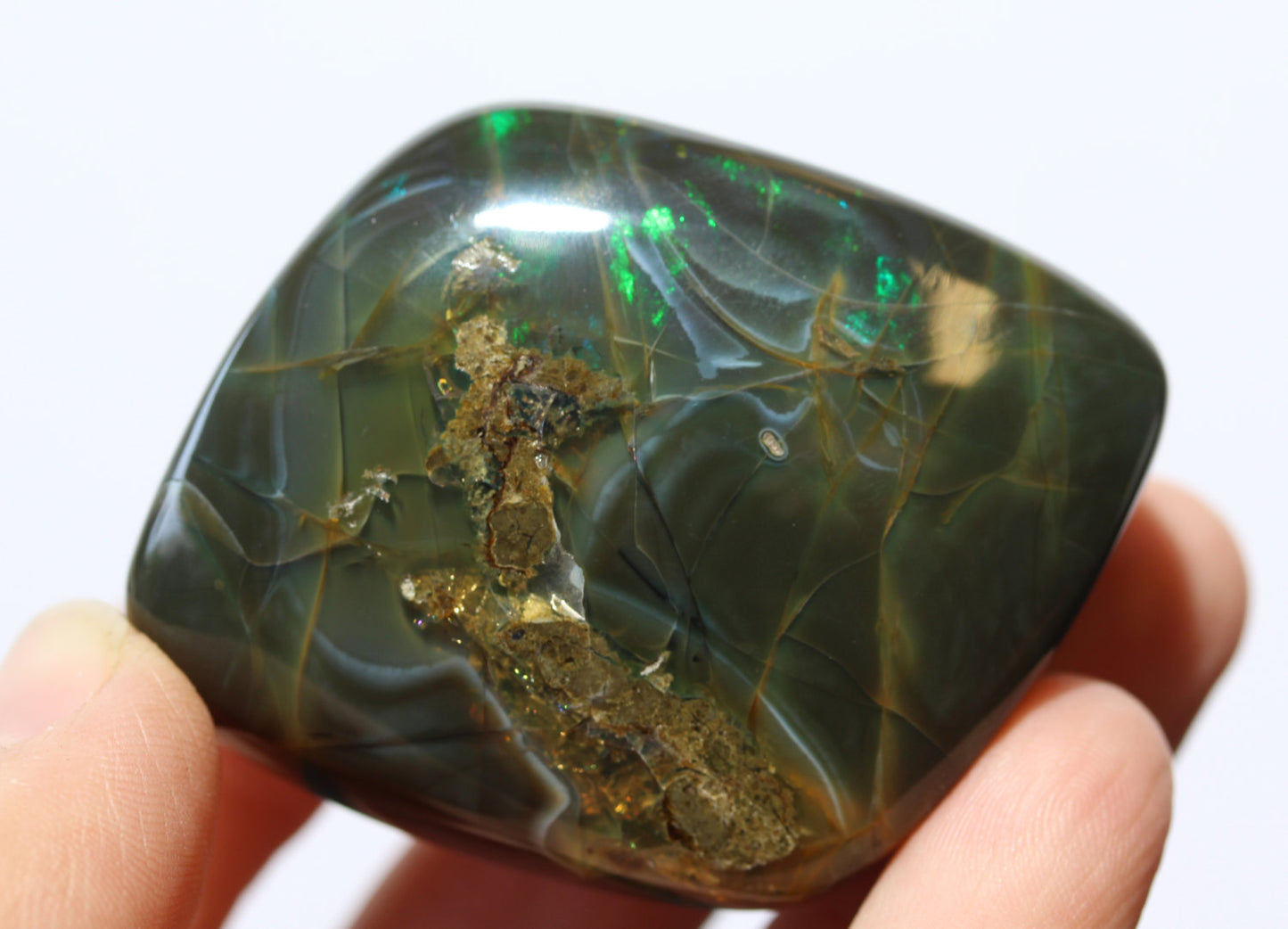 Rare Large Black Opal Specimen - Bright Bold Colors- 68.8 grams #1339