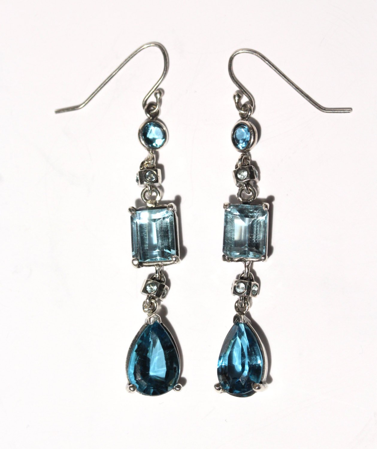 Blue Topaz Earrings - Sterling Silver #1357