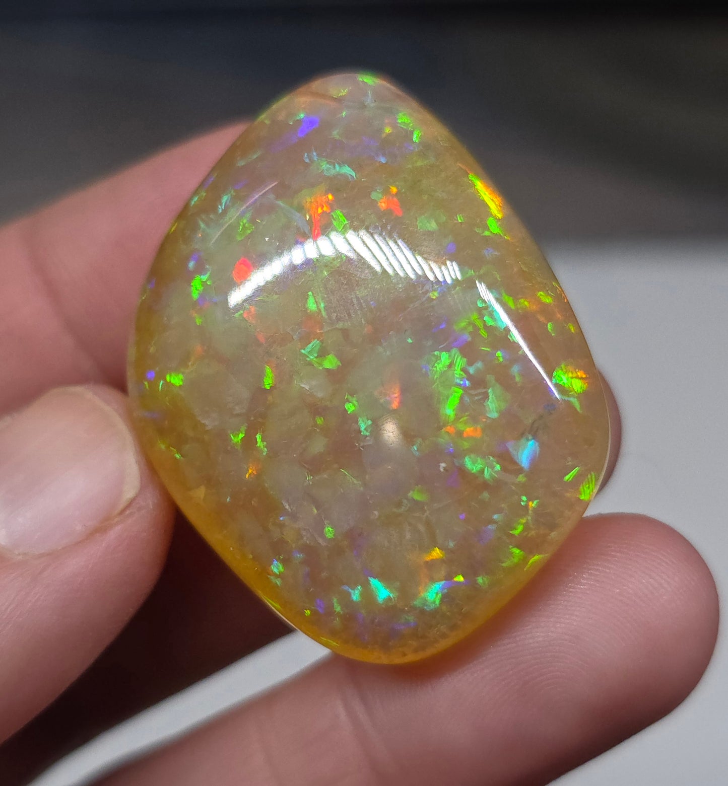 Ethiopian Polished Opal Specimen 72 Carat Gemstone #625