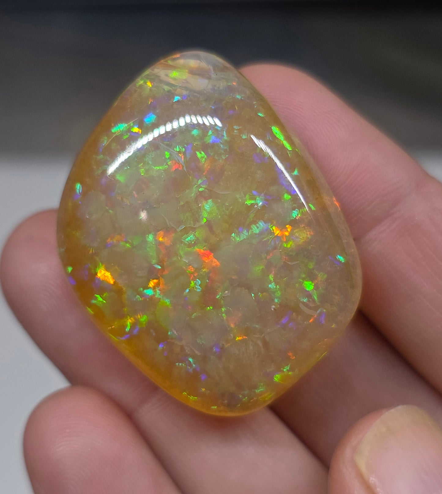 Ethiopian Polished Opal Specimen 72 Carat Gemstone #625