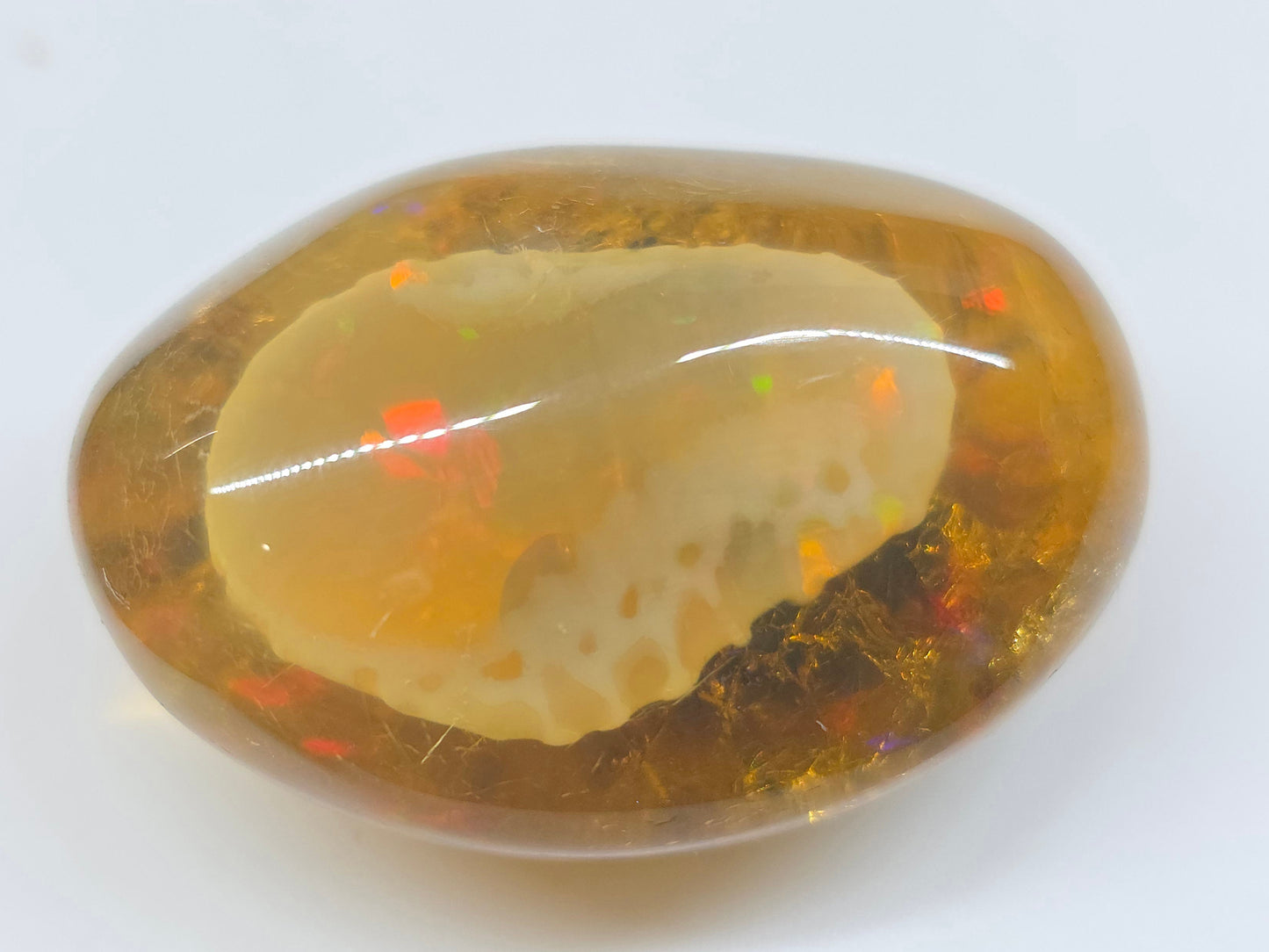 Ethiopian Polished  Phantom Opal Specimen 105 Carat Gemstone #626