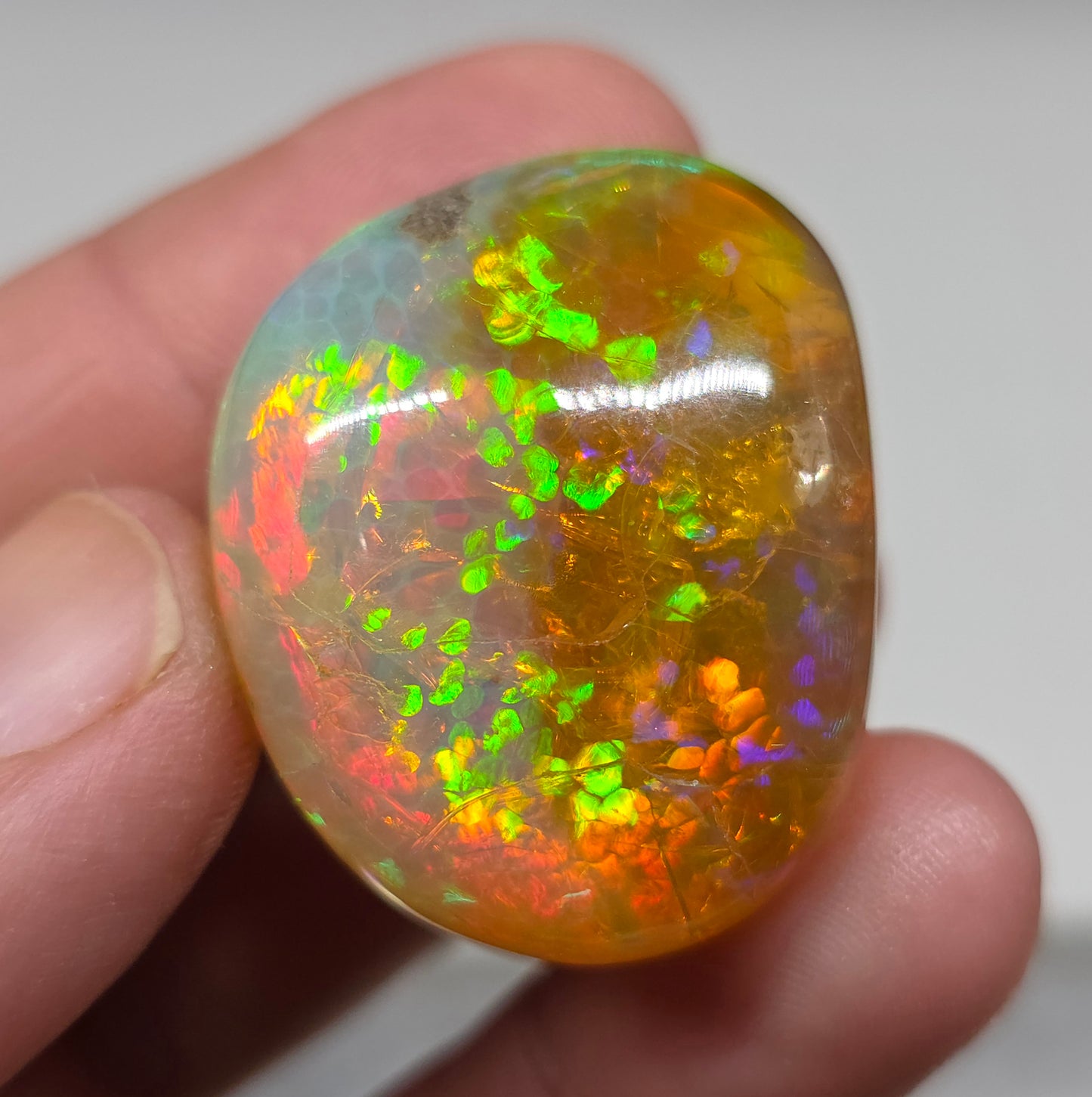 Ethiopian Polished Opal Specimen 77 Carat Gemstone #630