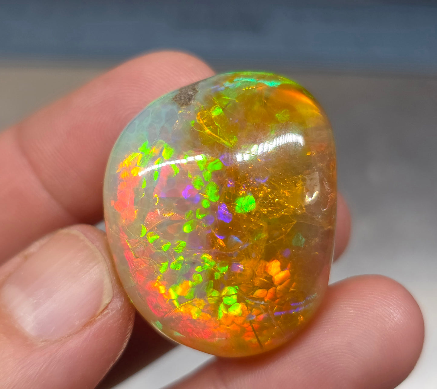 Ethiopian Polished Opal Specimen 77 Carat Gemstone #630