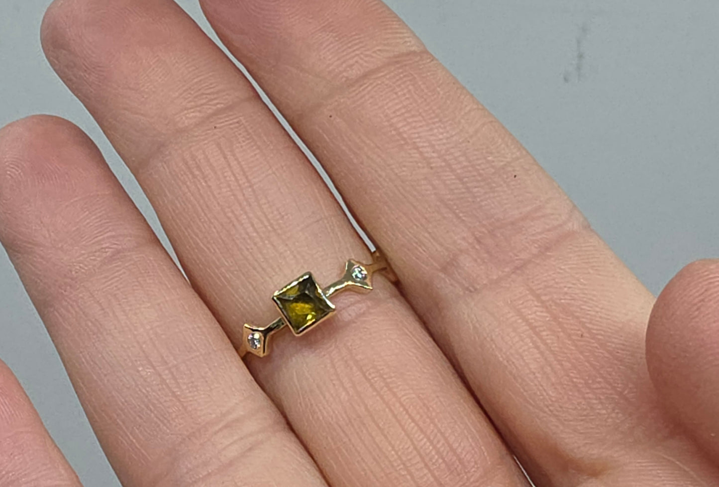 Yellow Sapphire Stacking Ring 14k Yellow Gold - Handmade Jewelry #643