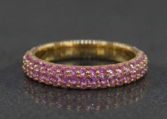 Pink Gemstone Eternity Band #646