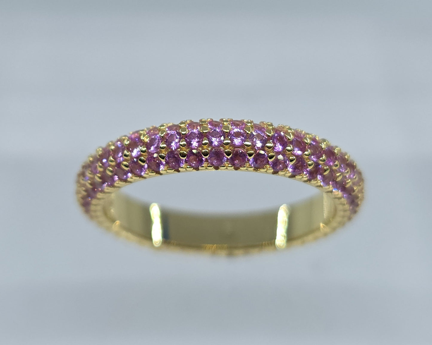 Pink Gemstone Eternity Band #646