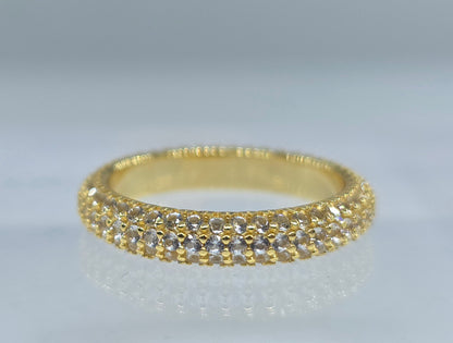 White Gemstone Eternity Band #648
