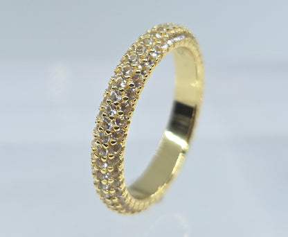 White Gemstone Eternity Band #648