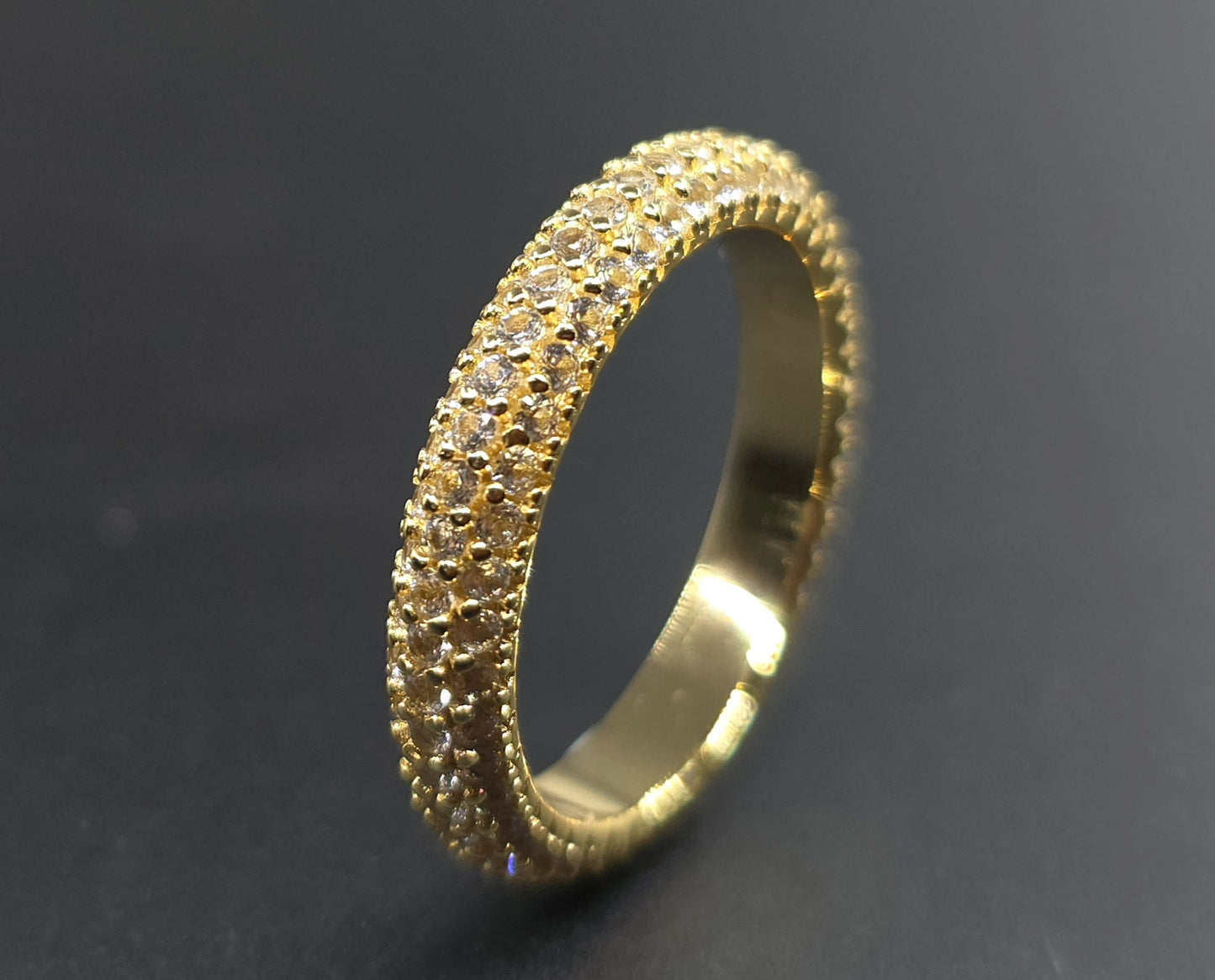 White Gemstone Eternity Band #648