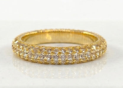 White Gemstone Eternity Band #648