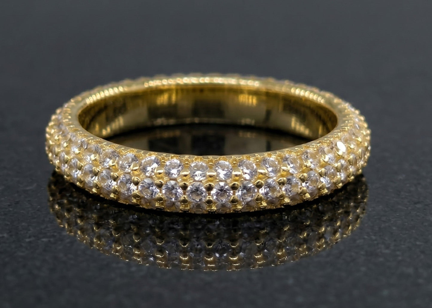 White Gemstone Eternity Band #648