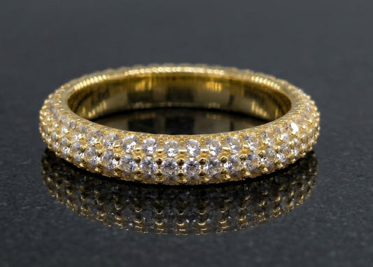 White Gemstone Eternity Band #648