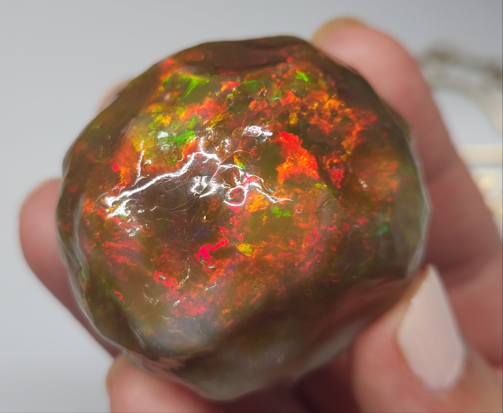 Natural Ethiopian Carved & Polished Opal Specimen #499