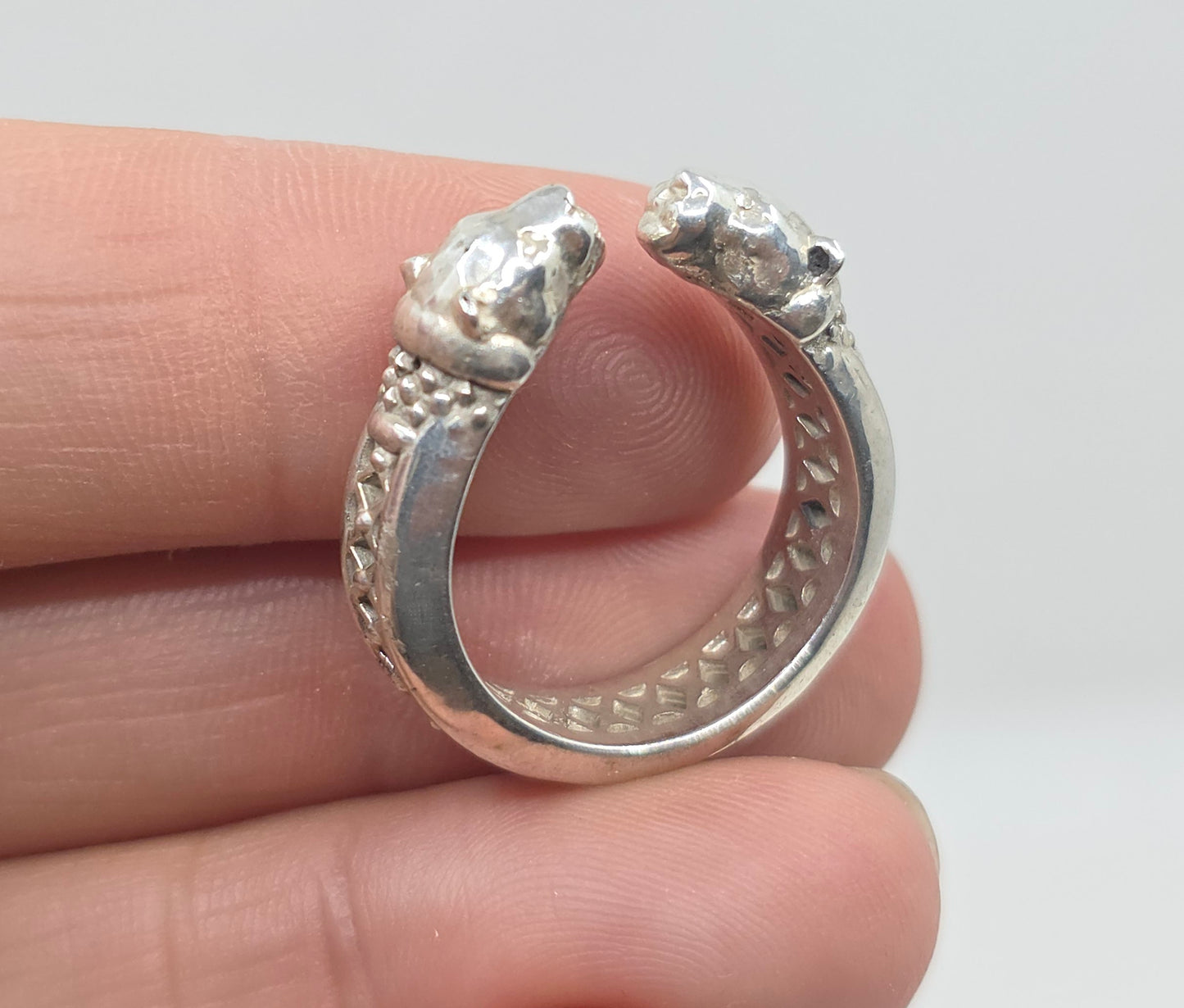 Sterling Silver Panther Ring Unisex Jewelry #608