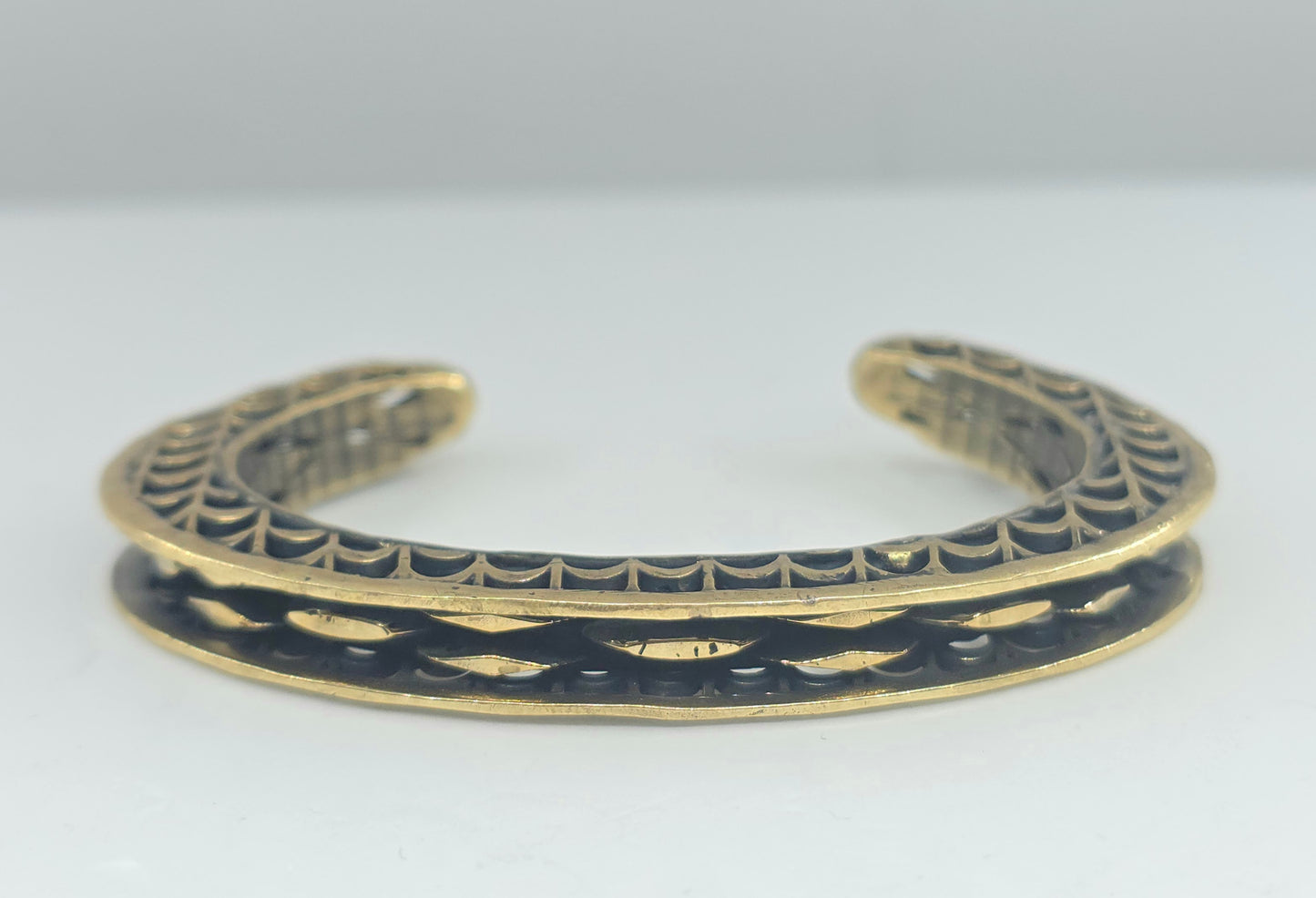 Rustic Sterling Silver Cuff Bracelet #603