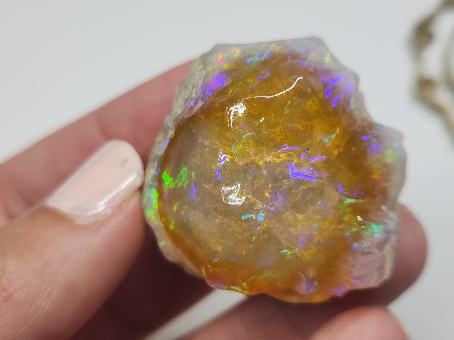 Natural Ethiopian Carved & Polished Opal Specimen #500